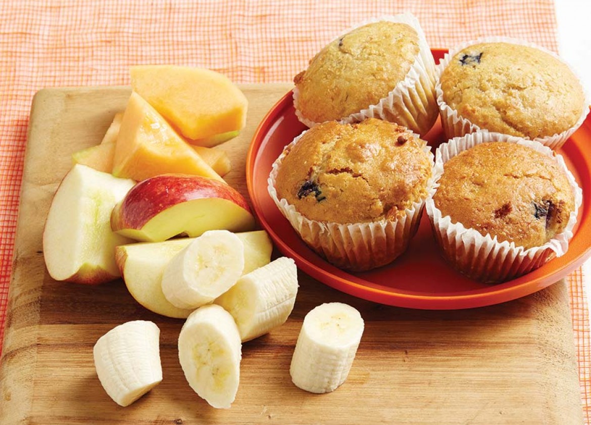APPLE, BLUEBERRY, FLAXMEAL, WHOLEMEAL MUFFINS